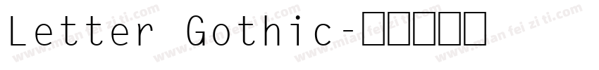 Letter Gothic字体转换
